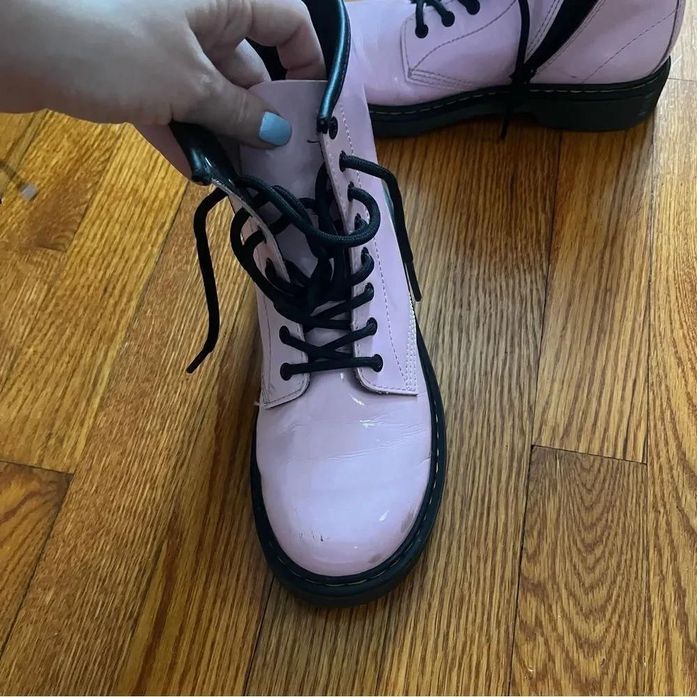 Girls doc Marten pink boots shoes size 4